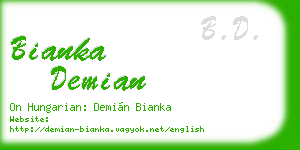 bianka demian business card